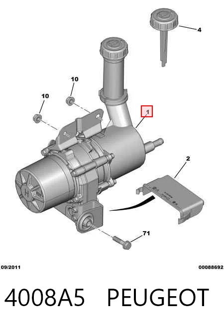 4008A5 Peugeot/Citroen Pompa wspomagania hydraulicznego kierownicy