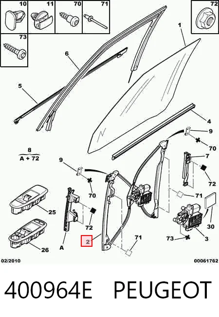  Mechanizm podnoszenia szyby drzwi przednich prawych Citroen C4 