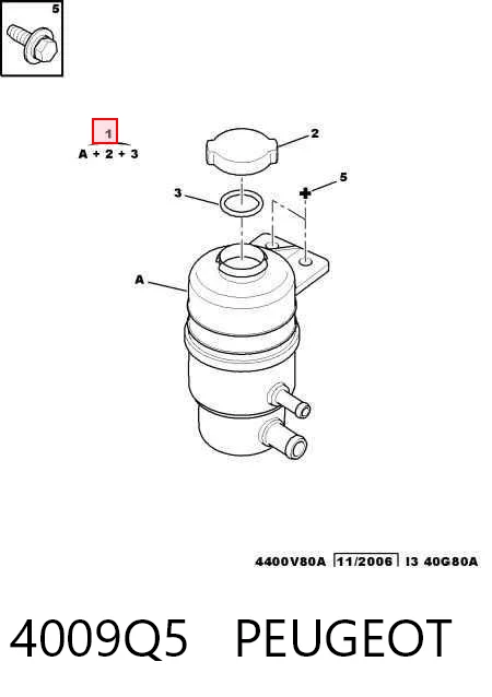 Zbiornik płynu wspomagania do Mitsubishi Lancer X CY_A, CZ_A