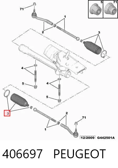 Osłona mechanizmu kierowniczego (maglownicy) do Citroen C3 II A51