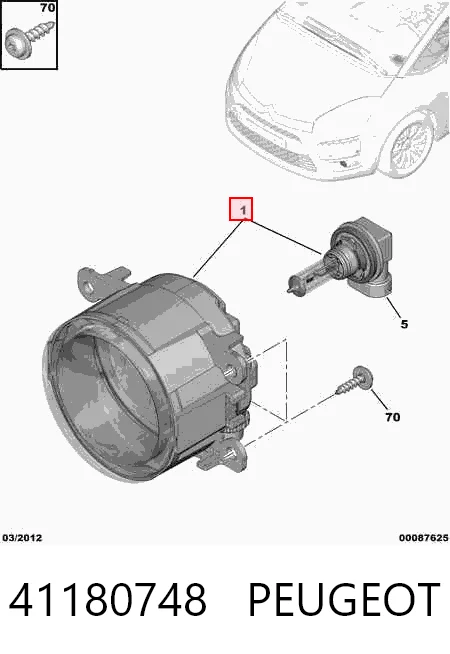 9650001680 VAG Lampa przeciwmgielna lewa/prawa