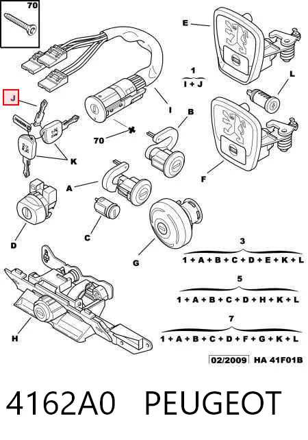Stacyjka zapłonowa Peugeot 306 hatchback (7A) (1993 - 2001) cena, od 100,93 USD
