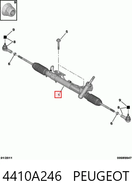 Listwa kierownicza (maglownica) do Citroen C-Crosser  EP