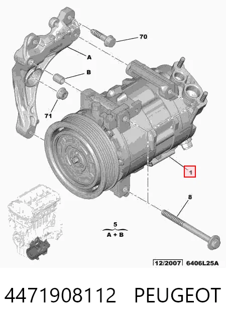 4471908112 Peugeot/Citroen Sprężarka klimatyzacji