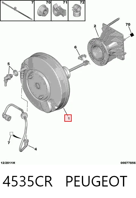 Wzmacniacz próżniowy hamulców do Peugeot 407 SW 6E