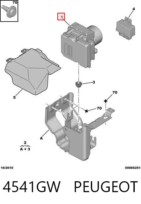Sterownik ABS  hydrauliczny do Peugeot 308 I 4A, 4C