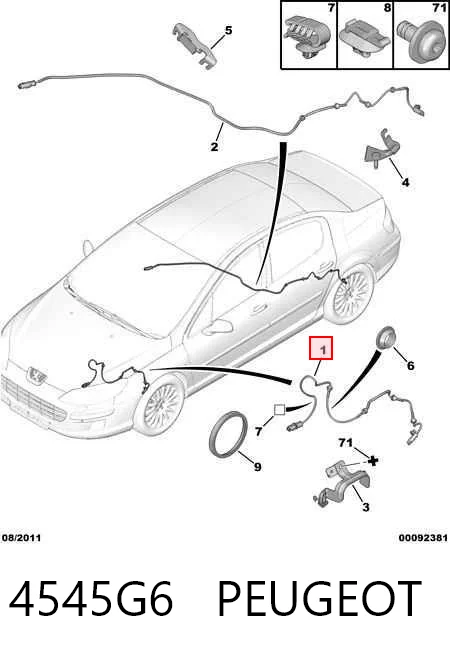4545G6 Peugeot/Citroen Czujnik ABS przedni