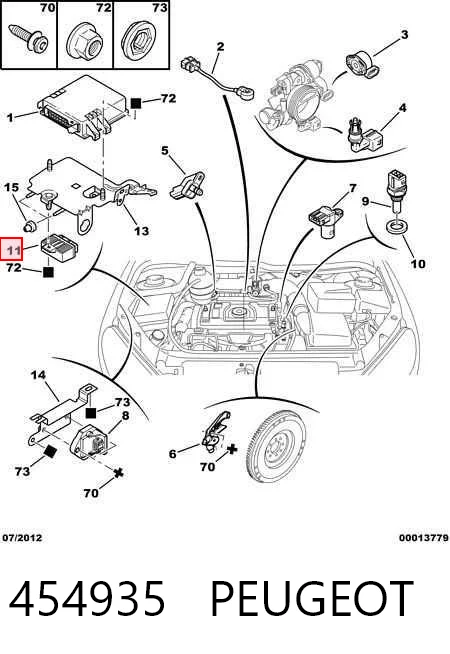 454935 Peugeot/Citroen Przekaźnik pompy paliwa elektrycznej