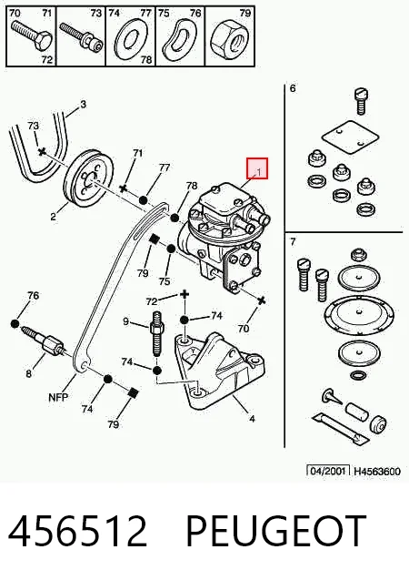 456512 Peugeot/Citroen Pompa podciśnienia