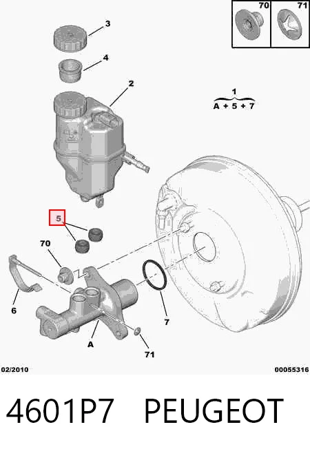Główny cylinder hamulców Peugeot 508 I sedana (8D) (2010 - 2018) cena, od 34,26 USD