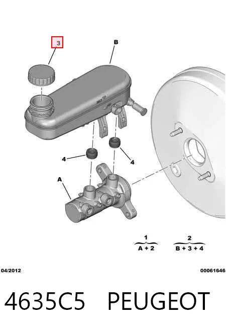 Zbiorniczek głównego cylindra hamulcowego (płynu hamulcowego) do Peugeot Boxer 250