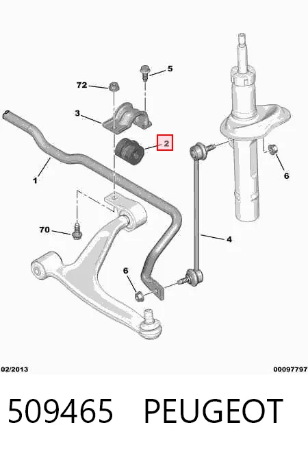 509465 Peugeot/Citroen Tuleja stabilizatora przedniego