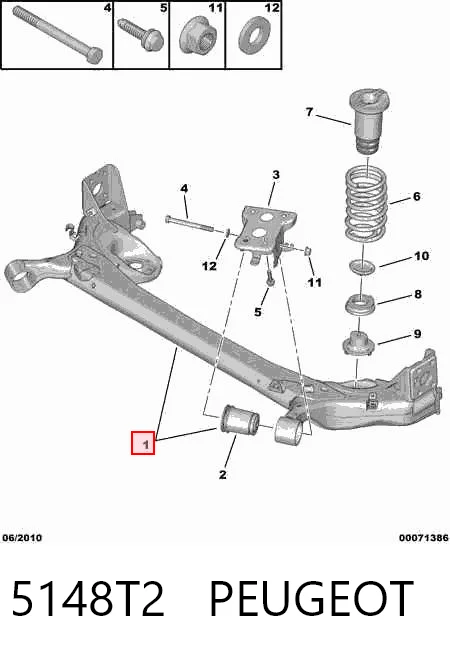 Korpus osi tylnej do Peugeot Bipper  225L