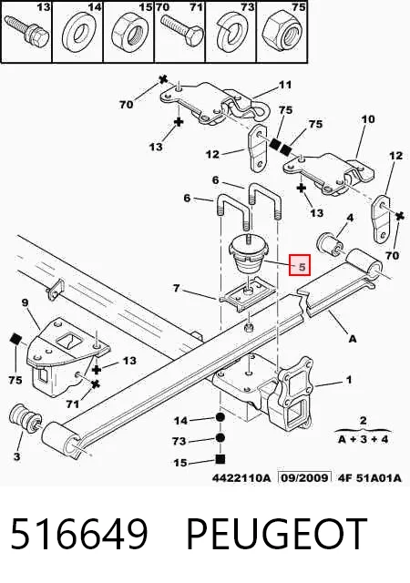 Kupić Odbój amortyzatora tylnego + osłona Peugeot Boxer 230L w dobrej cenie