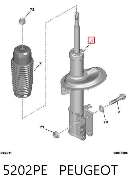 Do koszyka Amortyzator przedni Citroen C8  EA, EB