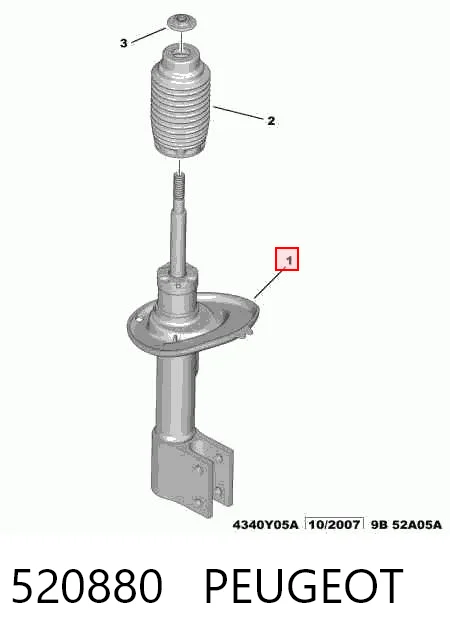 Amortyzator przedni Peugeot Partner Tepee minivan (2008 - 2018) cena, od 62,63 USD