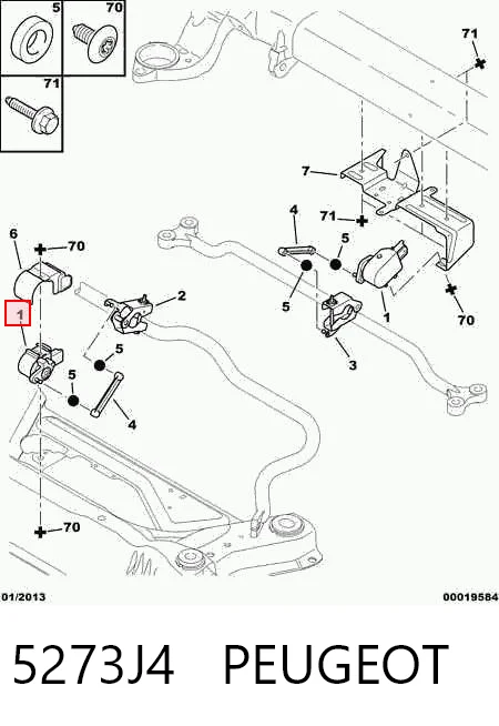 5273J4 Peugeot/Citroen Czujnik położenia pojazdu przedni