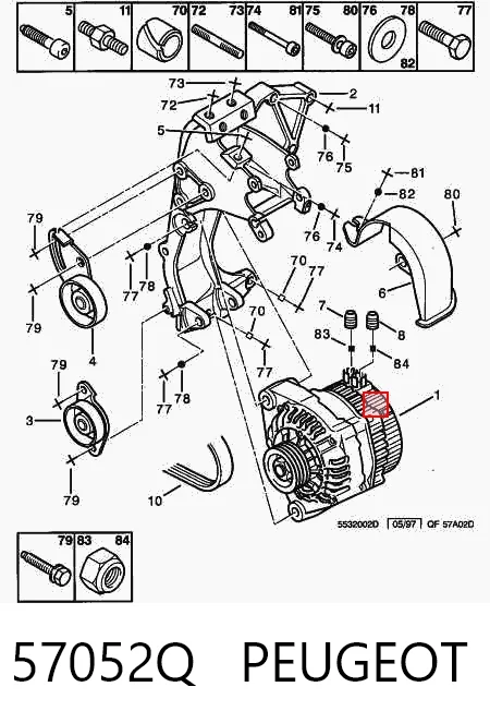 57052Q Peugeot/Citroen Alternator