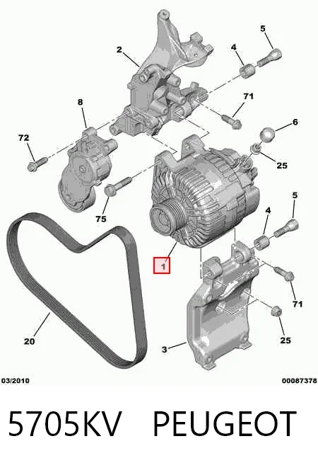 5705KV Peugeot/Citroen Alternator