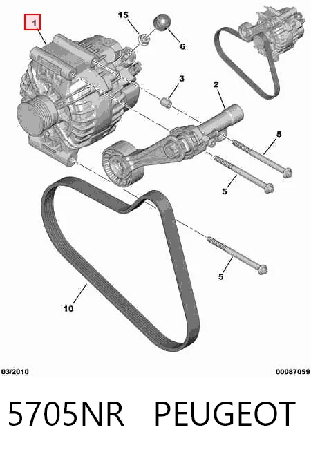 5705NR Peugeot/Citroen Alternator