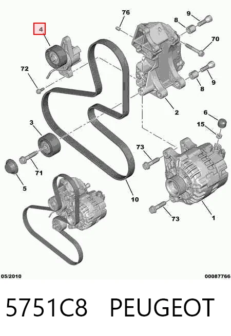5751C8 Peugeot/Citroen Napinacz paska napędowego