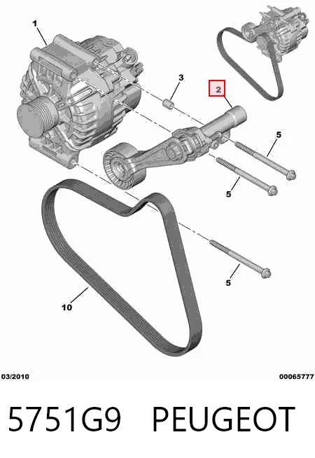 5751G9 Peugeot/Citroen Napinacz paska napędowego