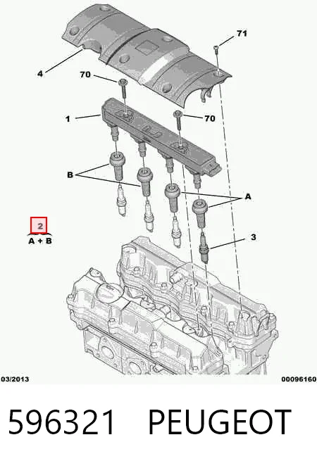 596321 Peugeot/Citroen Końcówka świecy zapłonowej