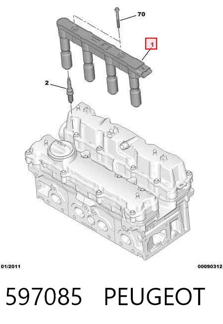 597085 Peugeot/Citroen Cewka zapłonowa