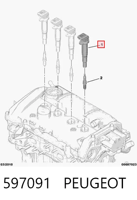 597091 Peugeot/Citroen Cewka zapłonowa