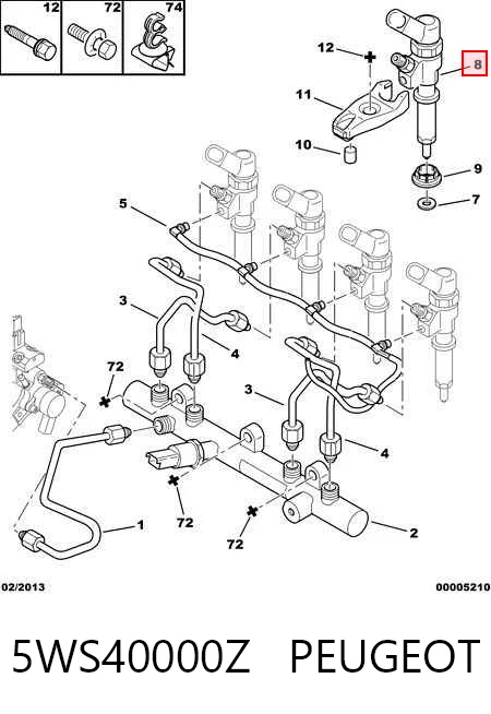 9652173780 VAG Wtryskiwacz paliwa