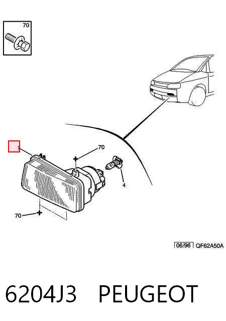 Do koszyka Lampa przeciwmgielna lewa Peugeot Expert  223