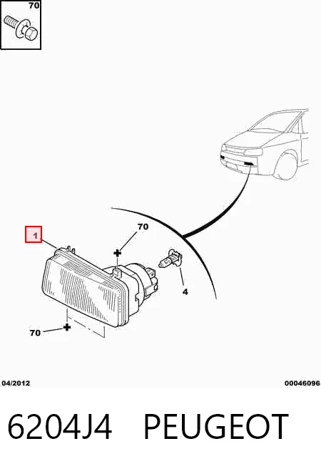  Lampa przeciwmgielna lewa Peugeot Expert 