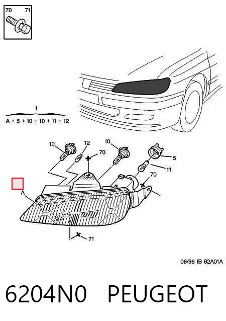 Reflektor lewy Peugeot 406 kombi (8E, F) (1996 - 2004) cena, od 49,67 USD