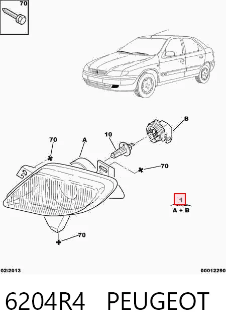 Do koszyka Lampa przeciwmgielna lewa Citroen Xsara  N1