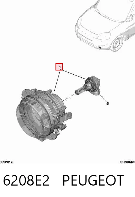 Lampa przeciwmgielna lewa/prawa Mazda MPV II