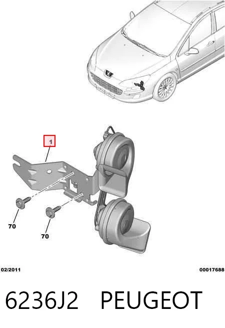 Do koszyka Sygnał dźwiękowy (klakson) Renault Kangoo I KC0, KC1