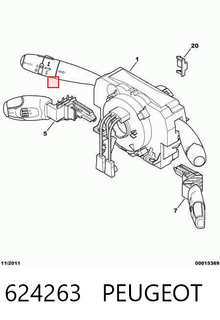 624263 Peugeot/Citroen Przełącznik zespolony, w komplecie