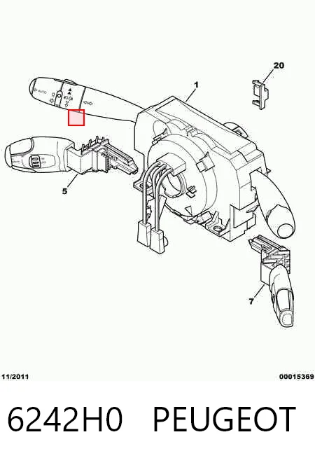 6242H0 Peugeot/Citroen Przełącznik zespolony, w komplecie