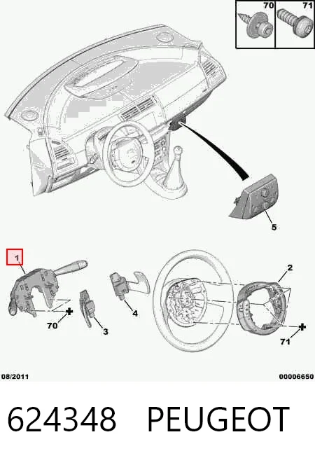 Przełącznik zespolony, w komplecie do Citroen C4 GRAND PICASSO I UA