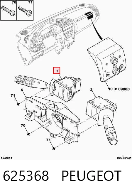 625368 Peugeot/Citroen Przełącznik zespolony lewy
