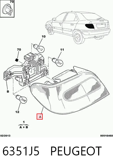 Lampa zespolona tylna prawa do Citroen Xsara  N1