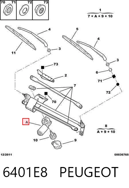 Mechanizm wycieraczek do Peugeot Boxer I 230L