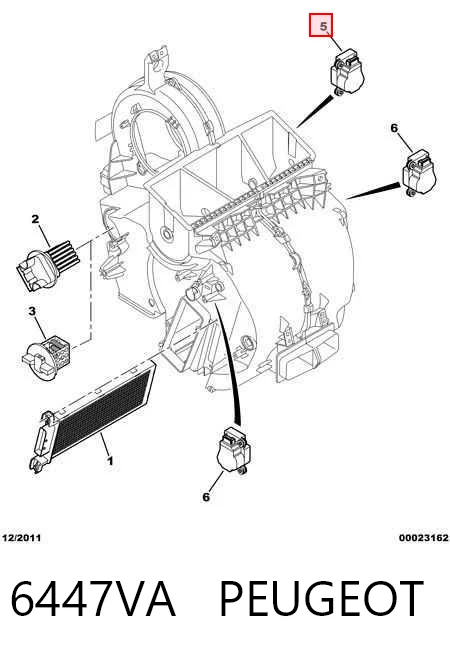 Silniczek klapy nagrzewnicy do Citroen C4 I LC