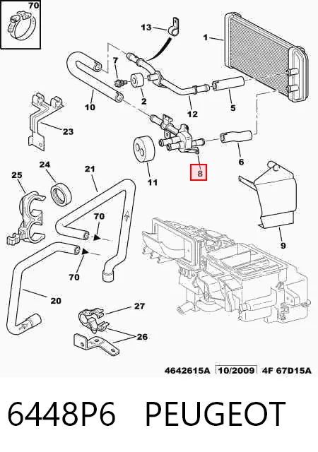  Zawór nagrzewnicy (ogrzewacza) Peugeot Boxer 1