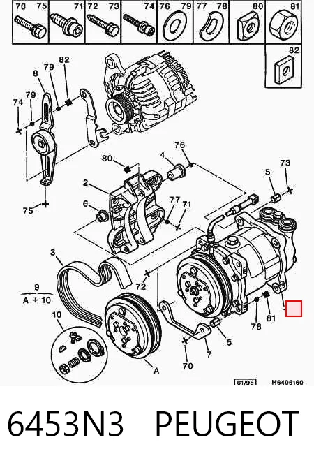 Sprężarka klimatyzacji do Peugeot 205 II 20A, C