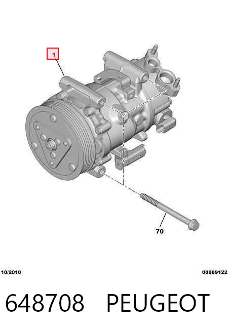 648708 Peugeot/Citroen Sprężarka klimatyzacji
