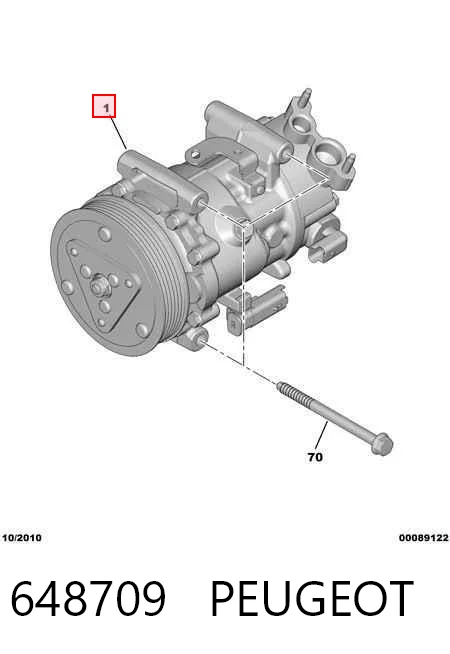 648709 Peugeot/Citroen Sprężarka klimatyzacji