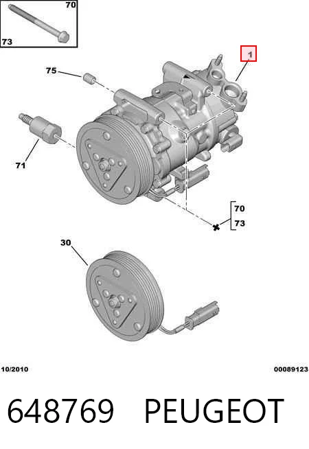 648769 Peugeot/Citroen Sprężarka klimatyzacji