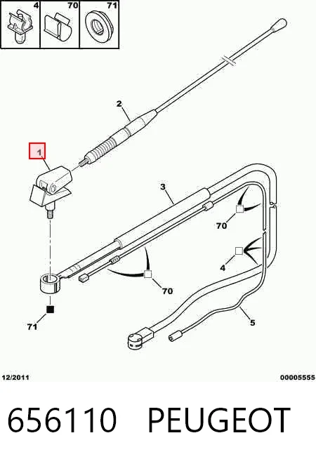 Antena Peugeot 405 I sedana (15B) (1987 - 1992) cena, od 14,39 USD