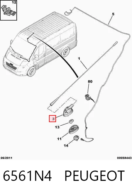 Antena do Peugeot Boxer III 250